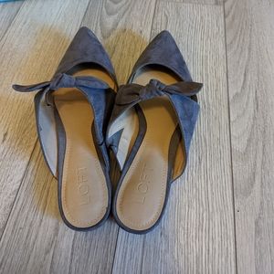 Loft Faux-Suede slides